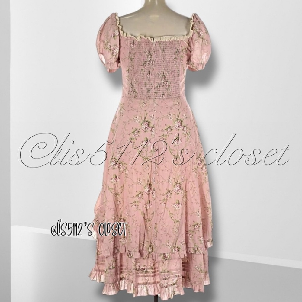 NWOT Lacemade Pink Roses Rosa Rubus Story Corset Dress Size 3XL - Picture 6 of 16